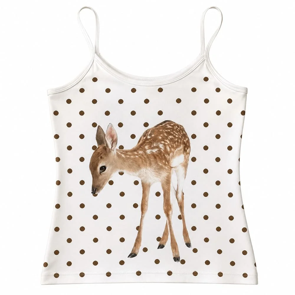 Polka Dot Deer Tank Top — view 1 Polka Dot Deer Tank Top — view 1