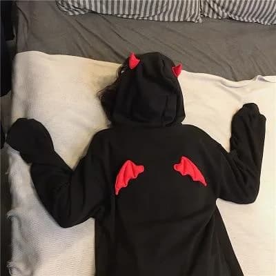 Cute Devil Horn Hoodie — view 2 Cute Devil Horn Hoodie — view 2