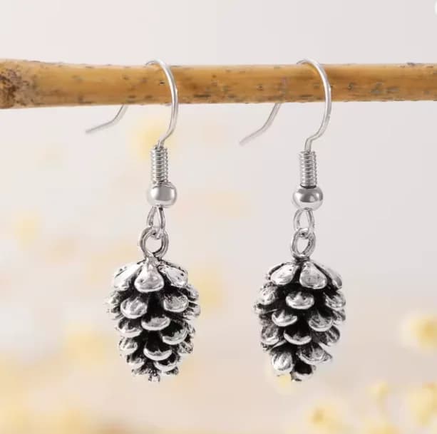 Pine Cone Earrings — view 2 Pine Cone Earrings — view 2