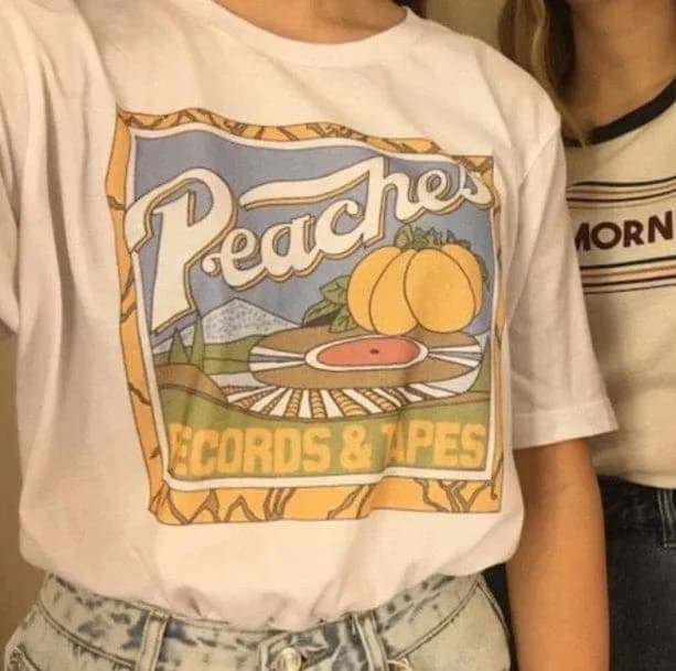 Retro Peaches T-shirt — view 1 Retro Peaches T-shirt — view 1