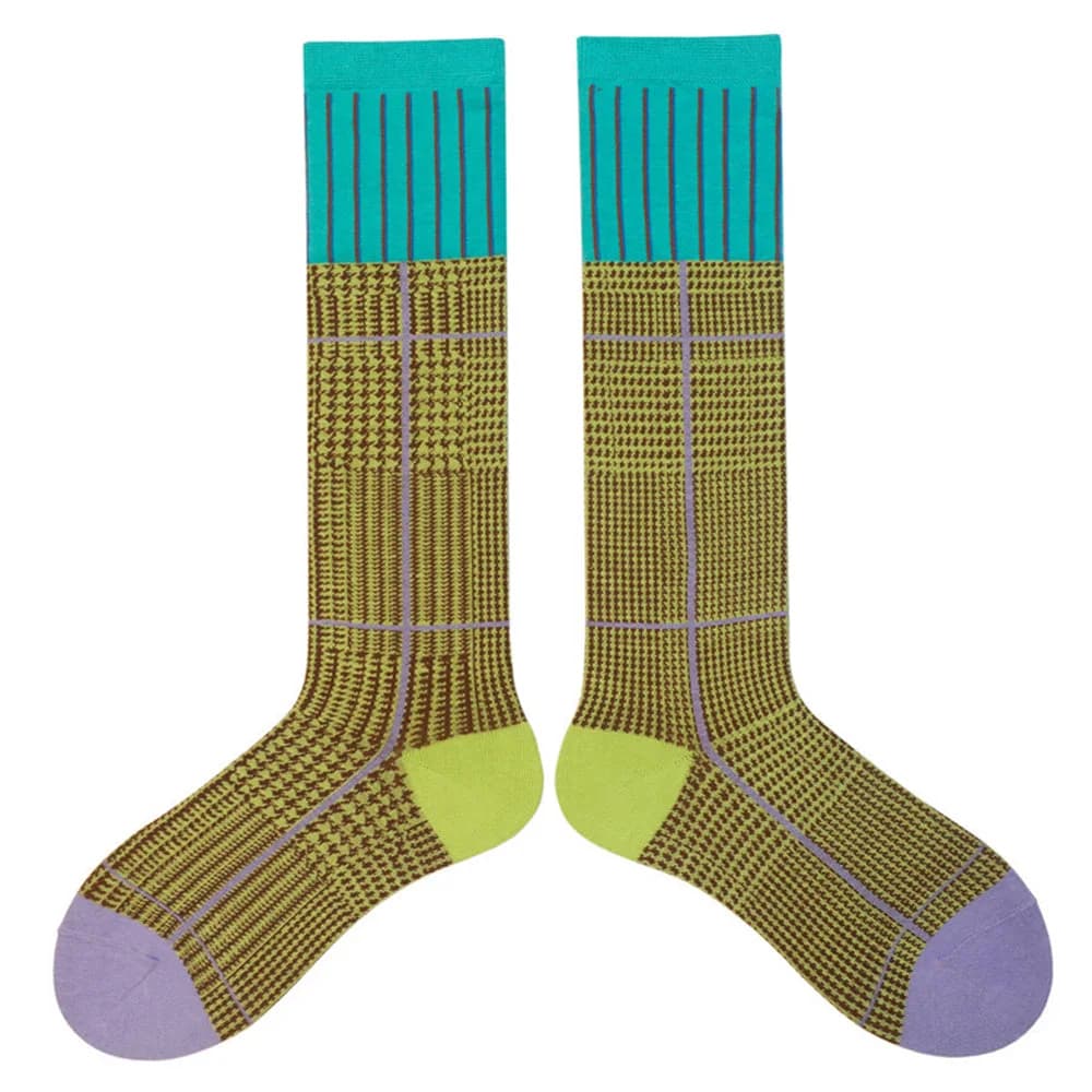 Geometric Knee-High Socks — view 1 Geometric Knee-High Socks — view 1