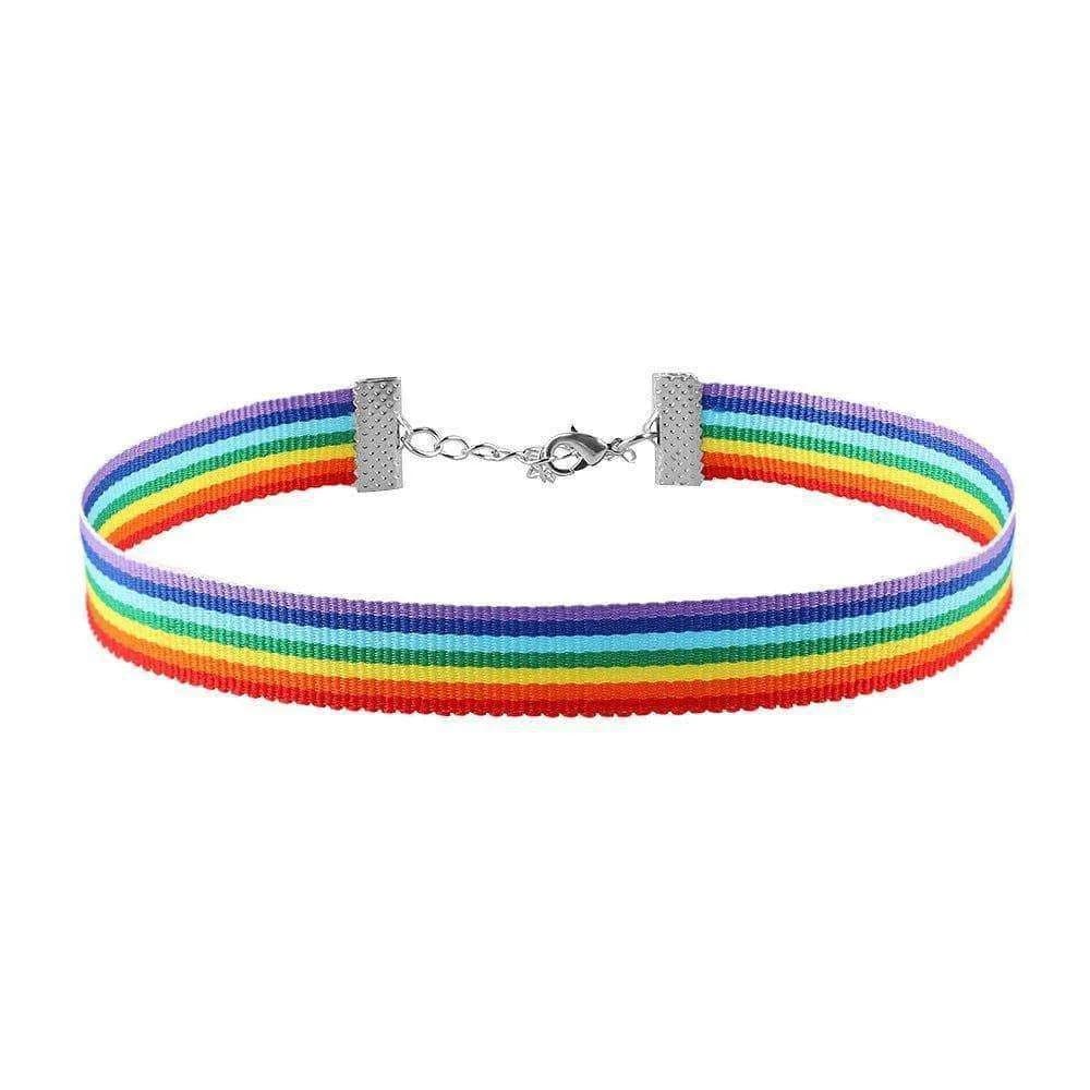 Rainbow Choker Necklace — view 2 Rainbow Choker Necklace — view 2
