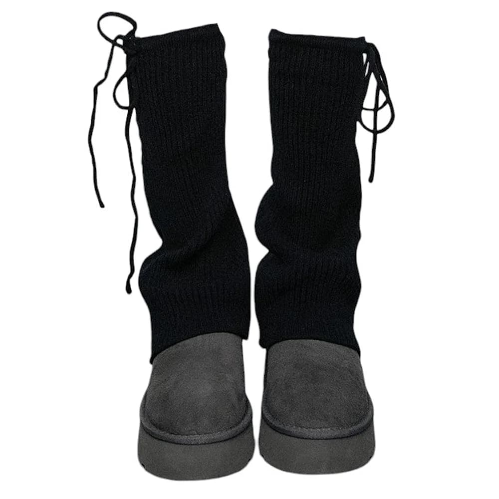 Soft Girl Ribbed Leg Warmers — view 2 Soft Girl Ribbed Leg Warmers — view 2