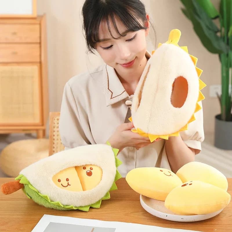 Smiling Durian Fruit Plush Toy — view 2 Smiling Durian Fruit Plush Toy — view 2