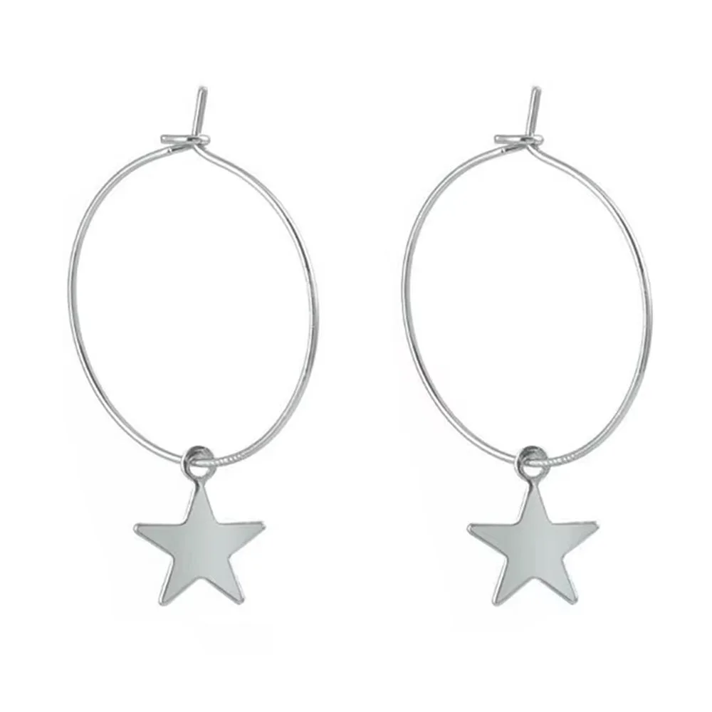 Star Girl Hoop Earrings — view 2 Star Girl Hoop Earrings — view 2