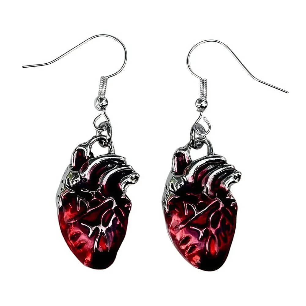 Anatomical Heart Earrings — view 1 Anatomical Heart Earrings — view 1
