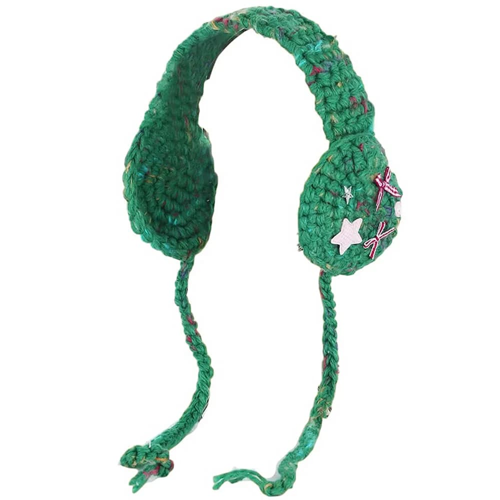 Star Girl Crochet Earmuffs — view 2 Star Girl Crochet Earmuffs — view 2