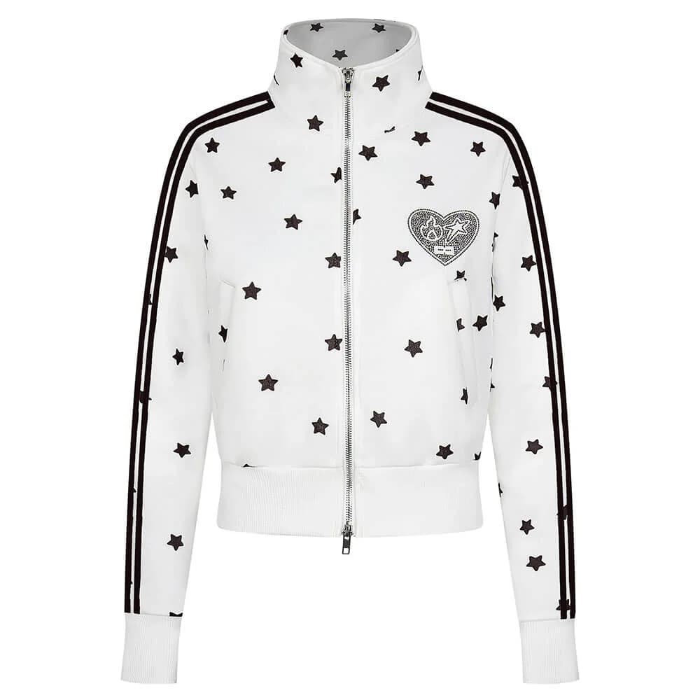 Star Girl Side Stripe Zip Sweatshirt — view 2 Star Girl Side Stripe Zip Sweatshirt — view 2