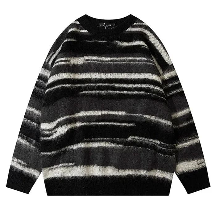90's Aesthetic Striped Knit Sweater — view 2 90's Aesthetic Striped Knit Sweater — view 2