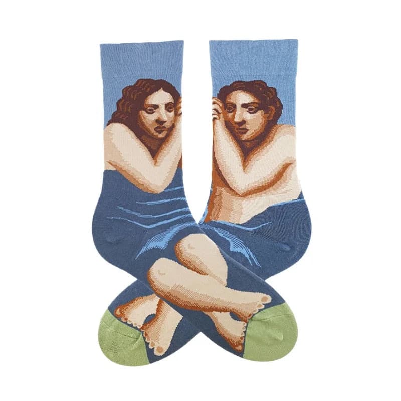 Classical Art Portrait Socks — view 1 Classical Art Portrait Socks — view 1