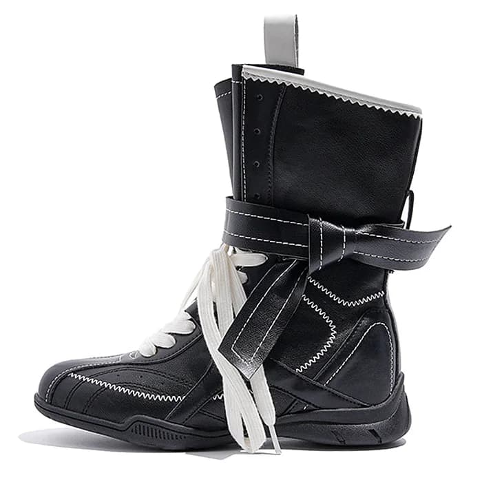 Y2K High Top Sneakers Boots Hybrid — view 2 Y2K High Top Sneakers Boots Hybrid — view 2