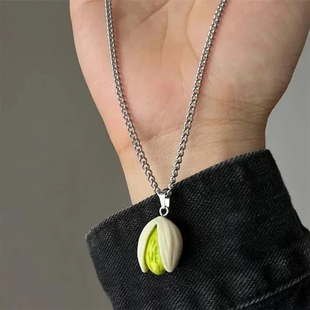 Pistachio Pendant Necklace — view 2 Pistachio Pendant Necklace — view 2