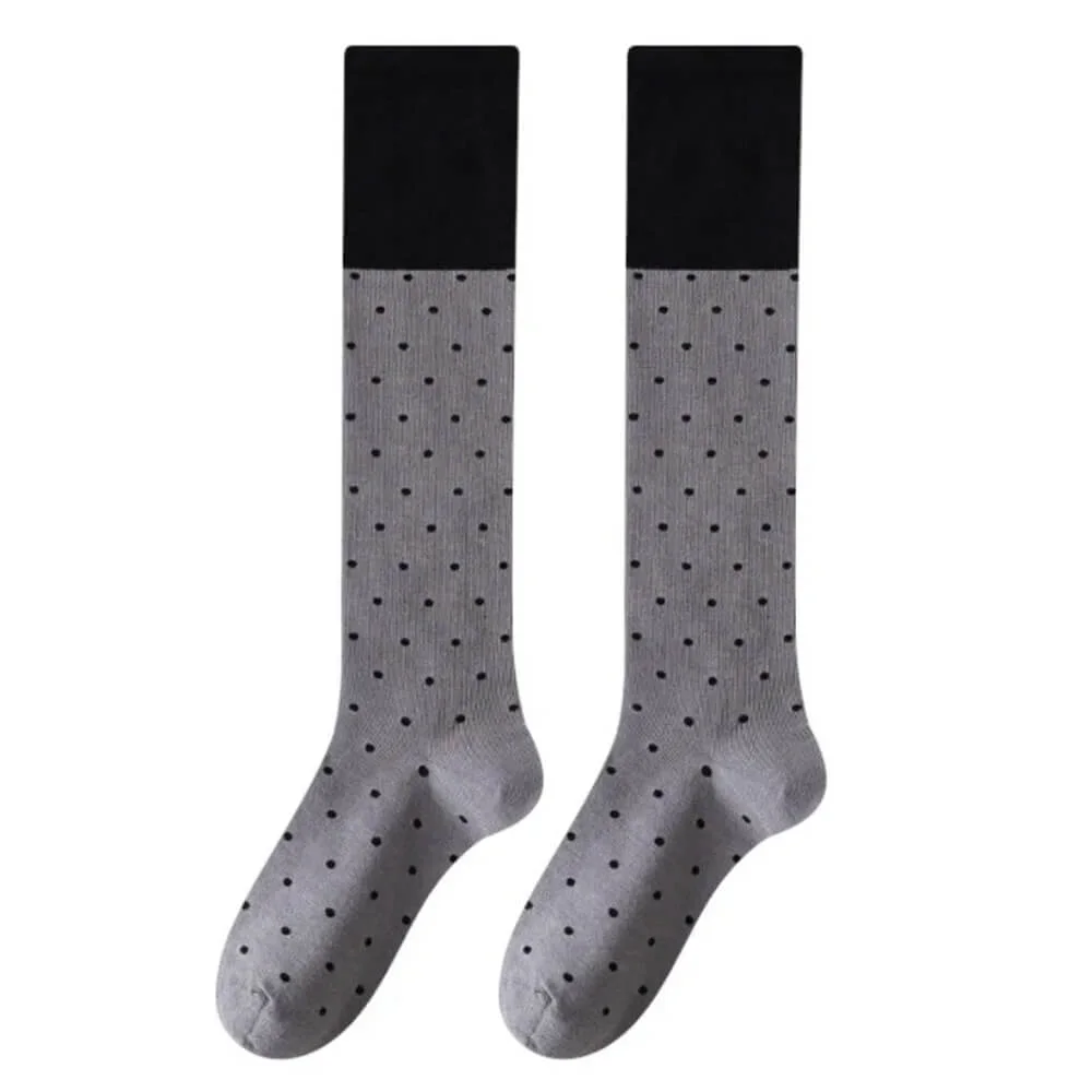 Preppy Polka Dot Knee High Socks — view 2 Preppy Polka Dot Knee High Socks — view 2
