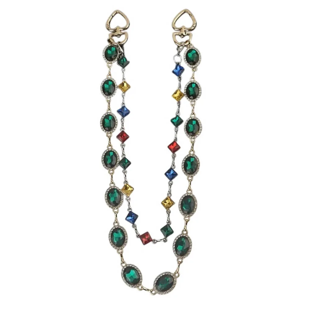 Y2K Colorful Gem Jeans Chain — view 2 Y2K Colorful Gem Jeans Chain — view 2