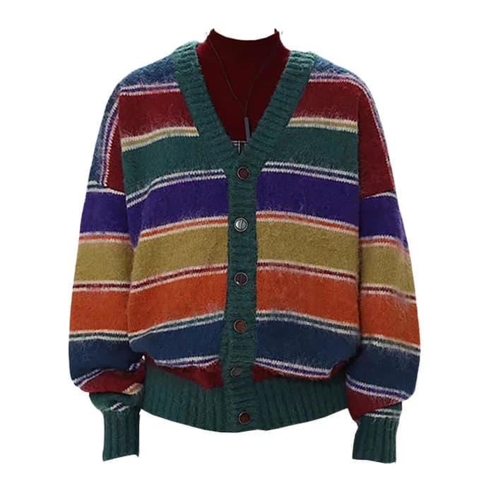 Teenage Dream Striped Cardigan — view 1 Teenage Dream Striped Cardigan — view 1