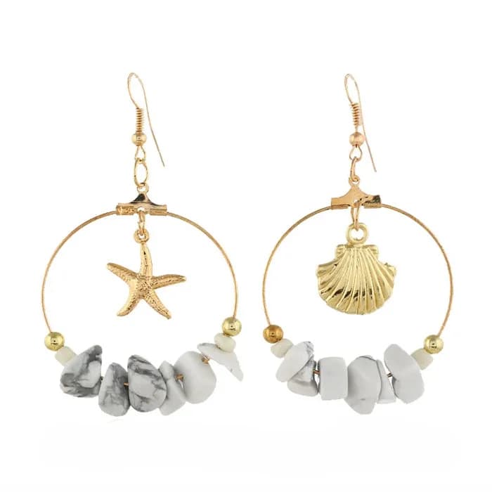 Ocean Shell Mermaid Aesthetic Earrings — view 1 Ocean Shell Mermaid Aesthetic Earrings — view 1