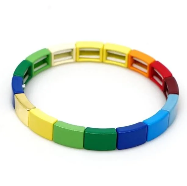 Stretchy Rainbow Bracelet — view 2 Stretchy Rainbow Bracelet — view 2