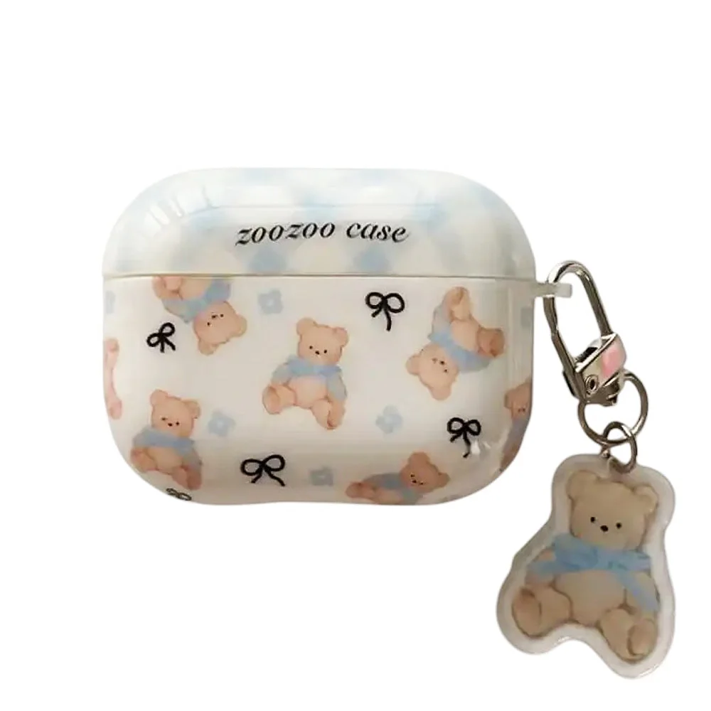 Cute Bear & Bows Airpods Case — view 1 Cute Bear & Bows Airpods Case — view 1