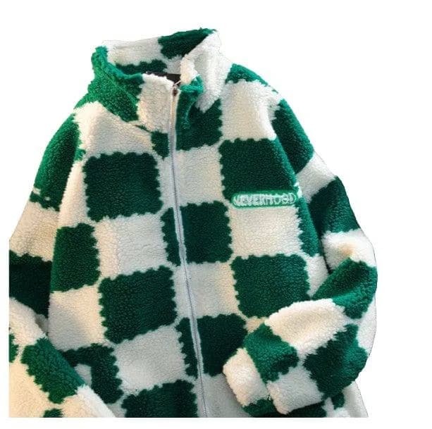 Plush Checkered Jacket — view 2 Plush Checkered Jacket — view 2