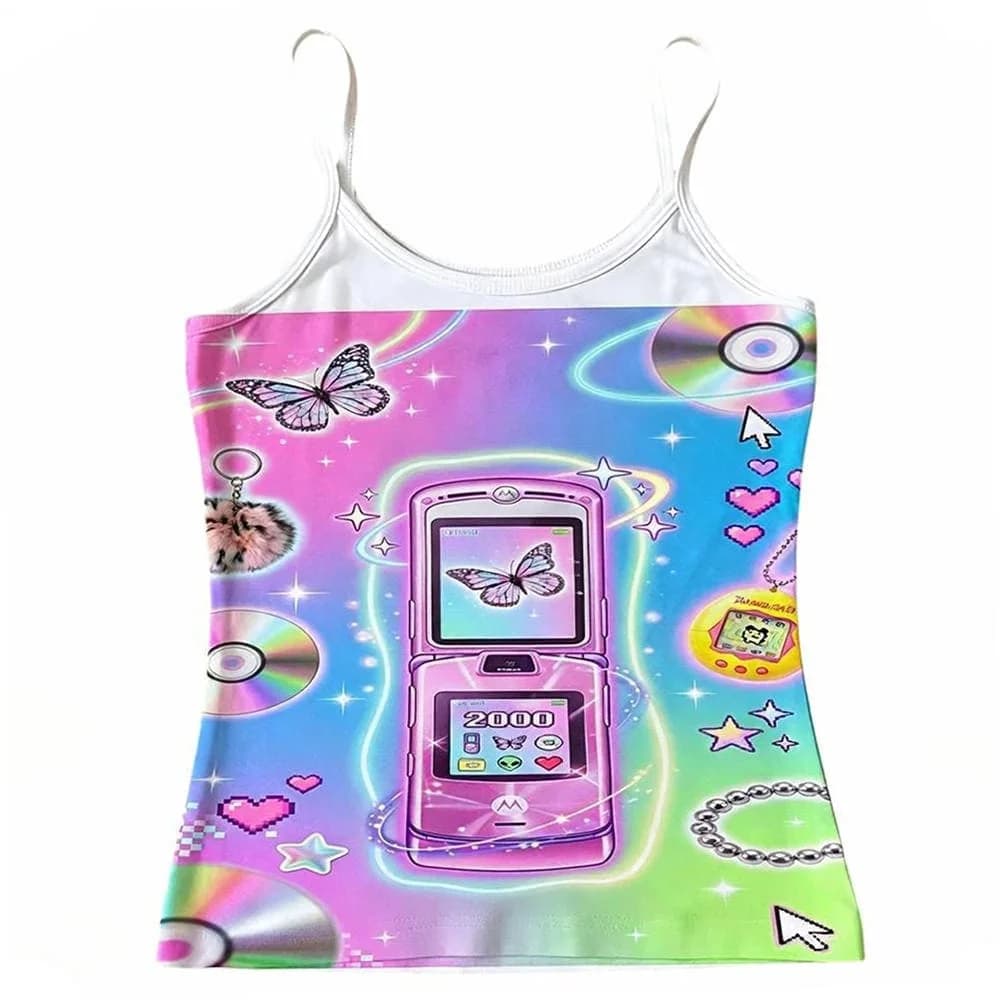 2000s Era Flip Phone Tank Top — view 1 2000s Era Flip Phone Tank Top — view 1
