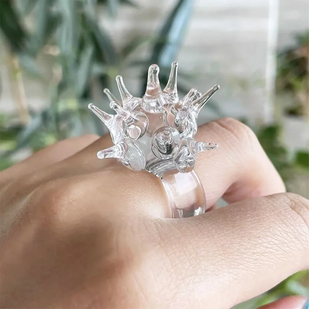 Deep Sea Aesthetic Spiky Ring — view 2 Deep Sea Aesthetic Spiky Ring — view 2