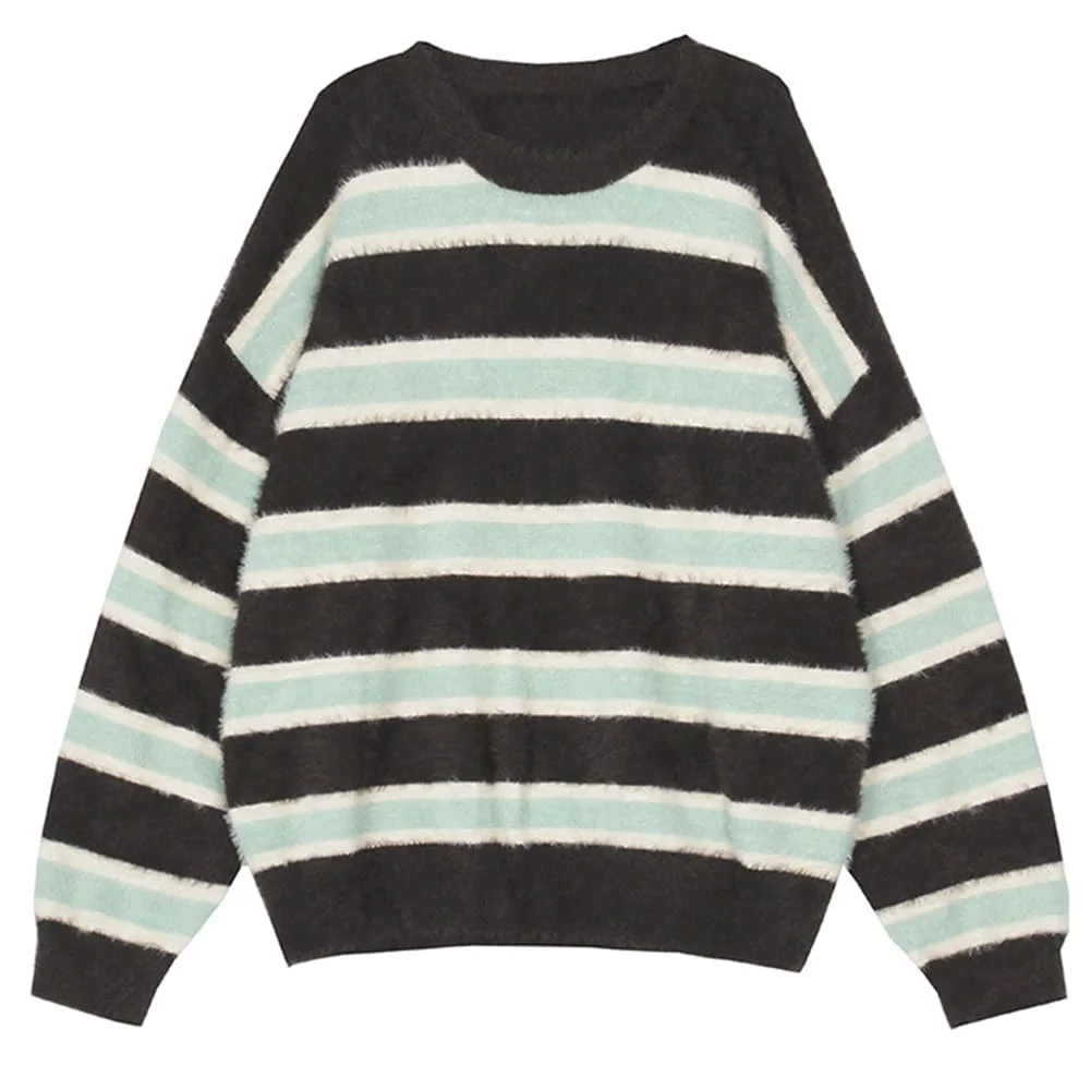 Smells Like Teen Spirit Striped Knit Sweater — view 3 Smells Like Teen Spirit Striped Knit Sweater — view 3