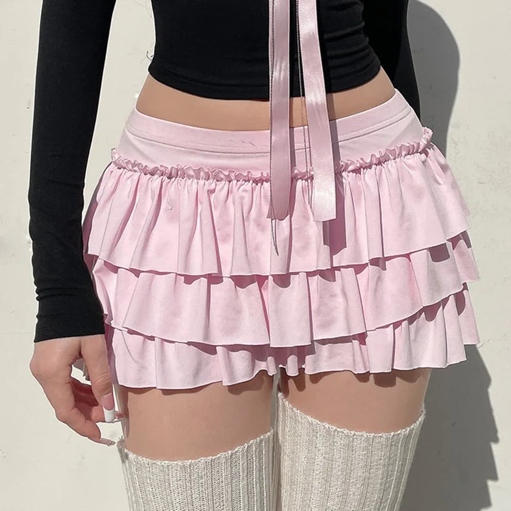 Coquette Ruffled Mini Skort — view 2 Coquette Ruffled Mini Skort — view 2