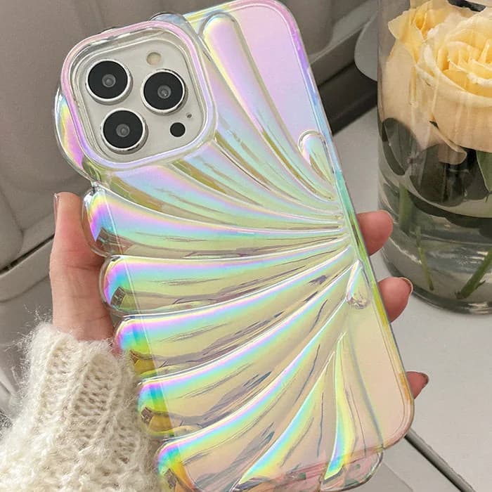 Seashell Holographic iPhone Case — view 2 Seashell Holographic iPhone Case — view 2