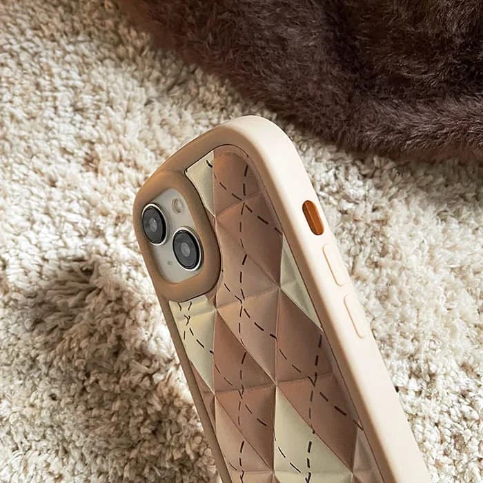 Preppy Aesthetic Argyle iPhone Case — view 2 Preppy Aesthetic Argyle iPhone Case — view 2