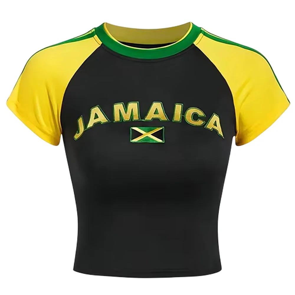 Jamaica Embroidery Crop Top — view 1 Jamaica Embroidery Crop Top — view 1