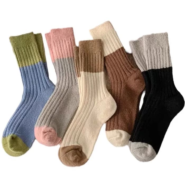 Color Block Warm Socks — view 1 Color Block Warm Socks — view 1