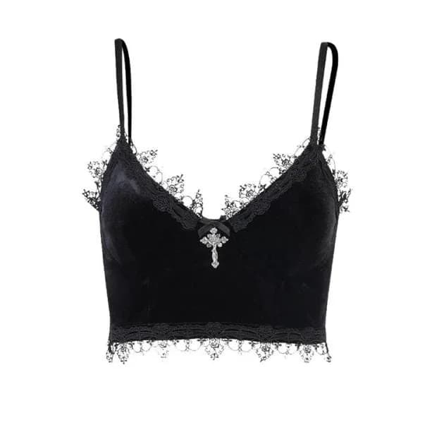 Velvet Grunge Crop Top — view 1 Velvet Grunge Crop Top — view 1
