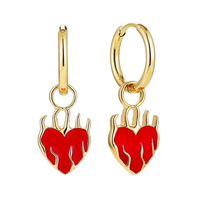 Love on Fire Earrings — view 1 Love on Fire Earrings — view 1