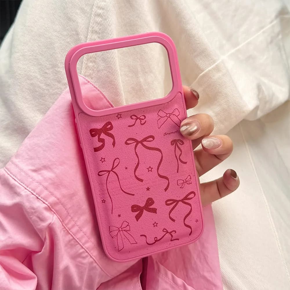 Pink Bowknot iPhone Case — view 2 Pink Bowknot iPhone Case — view 2