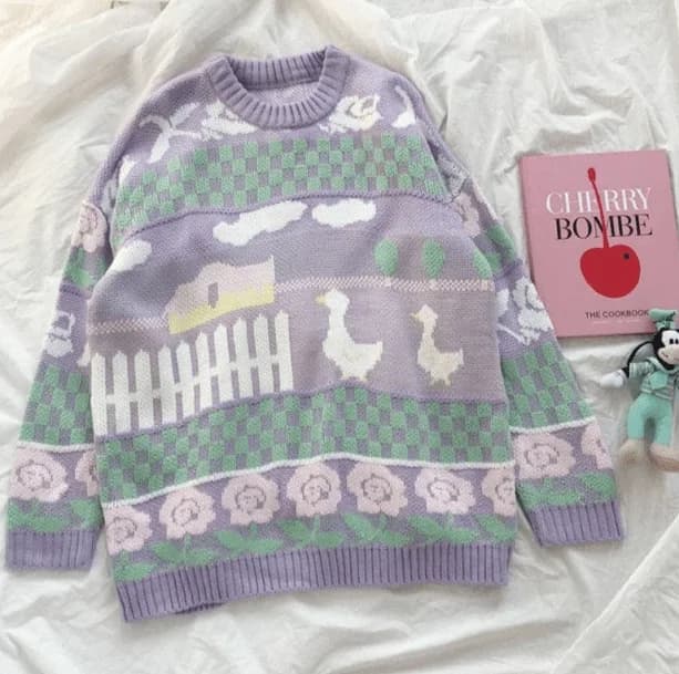 Kawaii Farm Sweater — view 2 Kawaii Farm Sweater — view 2
