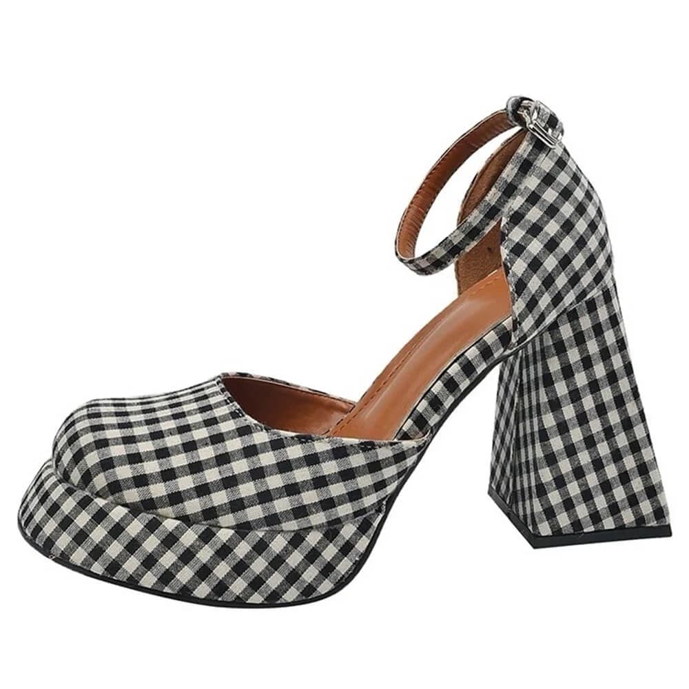 Gingham Mary Jane Platform Heels — view 2 Gingham Mary Jane Platform Heels — view 2
