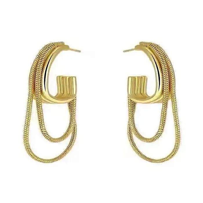 Self Made Chain Earrings — view 2 Self Made Chain Earrings — view 2