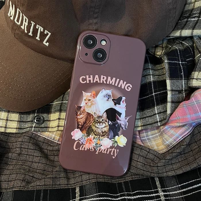 Cat's Party iPhone Case — view 2 Cat's Party iPhone Case — view 2