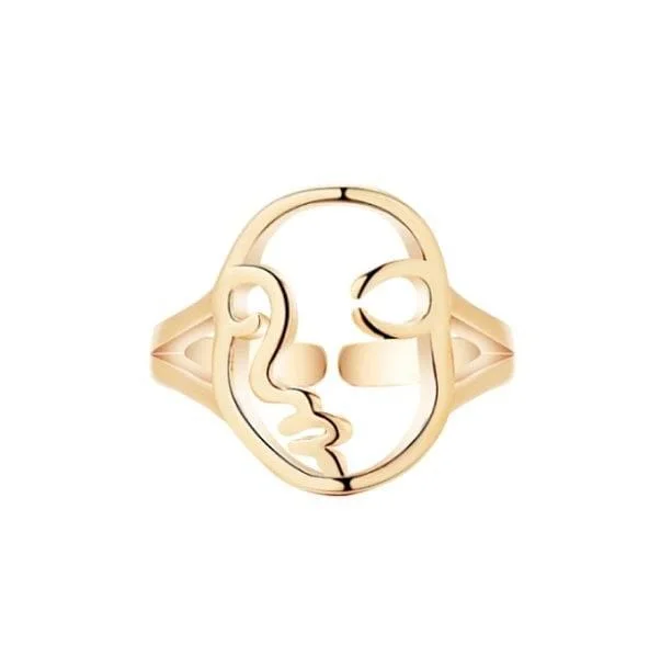 Vintage Style Face Ring — view 1 Vintage Style Face Ring — view 1