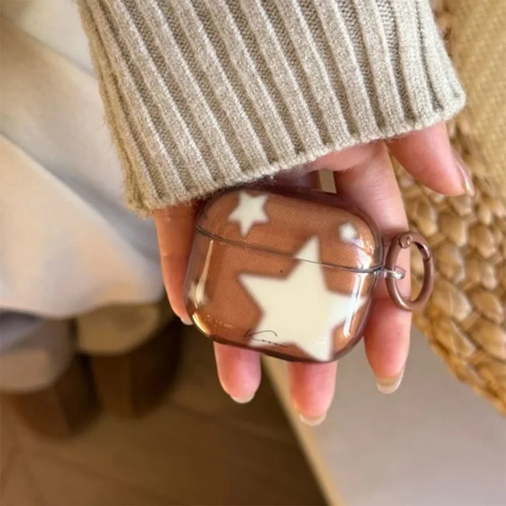 Brown Stars Airpods Case — view 2 Brown Stars Airpods Case — view 2