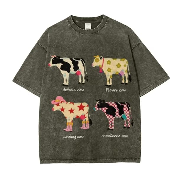 Aesthetic Cow T-Shirt — view 2 Aesthetic Cow T-Shirt — view 2