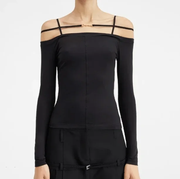 Off Shoulder Long Sleeve Top — view 2 Off Shoulder Long Sleeve Top — view 2