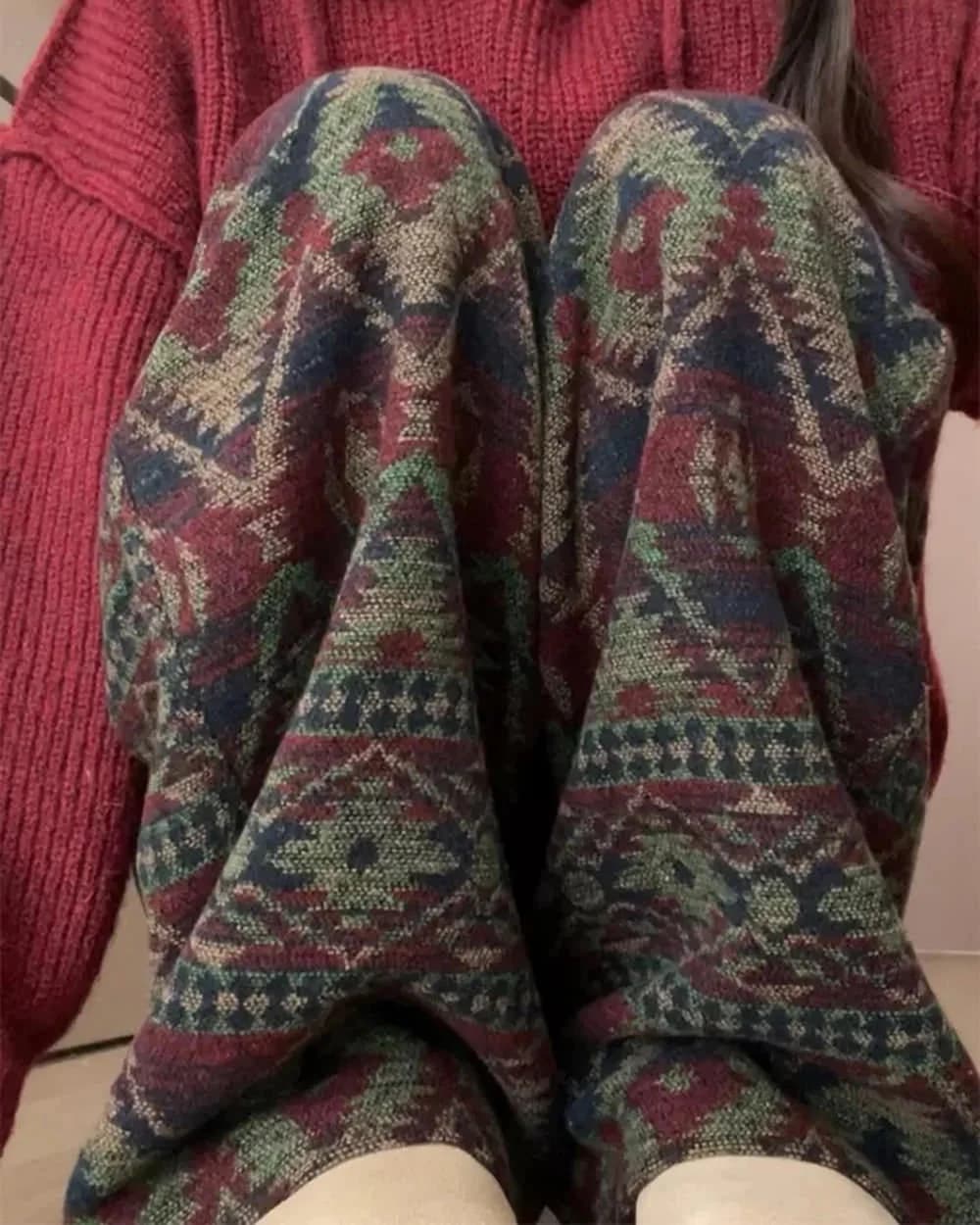 Grandma Aesthetic Patterned Pants — view 3 Grandma Aesthetic Patterned Pants — view 3