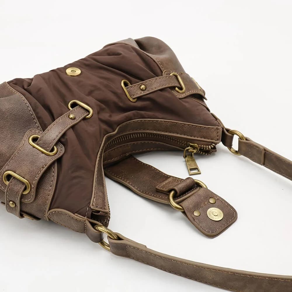 Brown Buckle Strap Shoulder Bag — view 3 Brown Buckle Strap Shoulder Bag — view 3