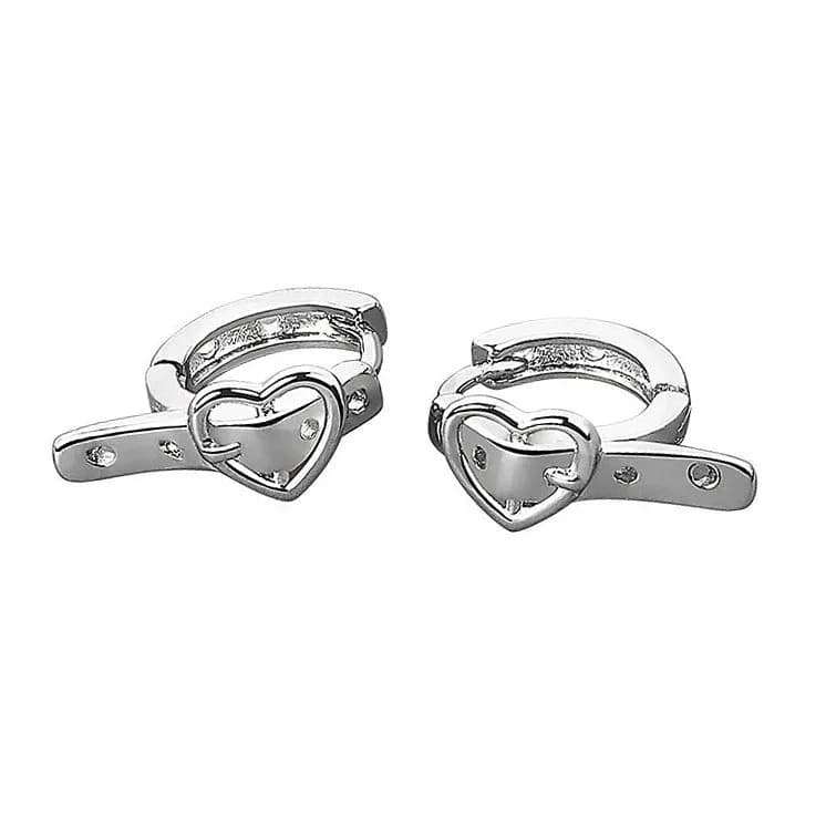Heart Buckle Belt Earrings — view 1 Heart Buckle Belt Earrings — view 1