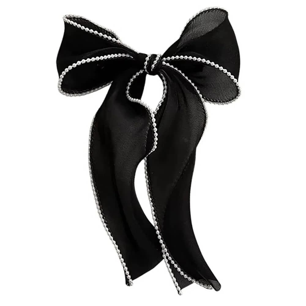 Old Money Pearl Hair Bow — view 1 Old Money Pearl Hair Bow — view 1