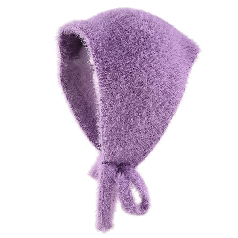 Soft Fuzzy Winter Bandana Hat — view 2 Soft Fuzzy Winter Bandana Hat — view 2