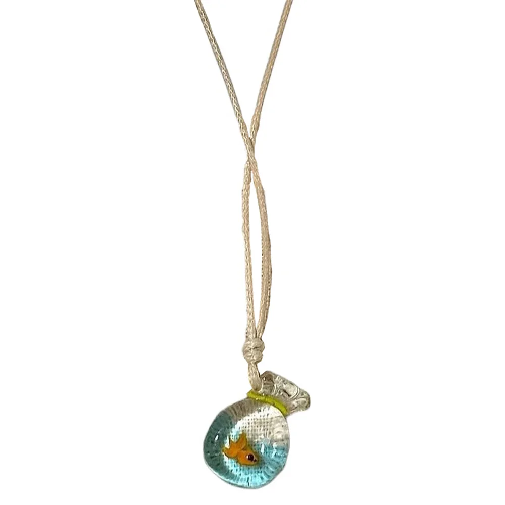 Goldfish Pendant Necklace — view 1 Goldfish Pendant Necklace — view 1