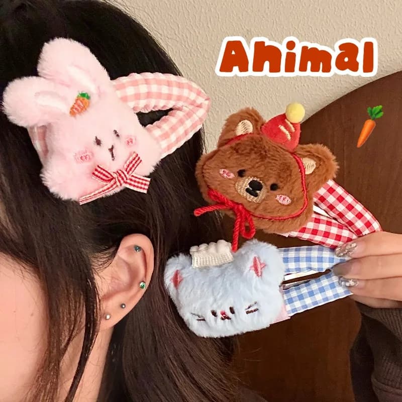 Cute Plushie Animal Hair Clips — view 2 Cute Plushie Animal Hair Clips — view 2
