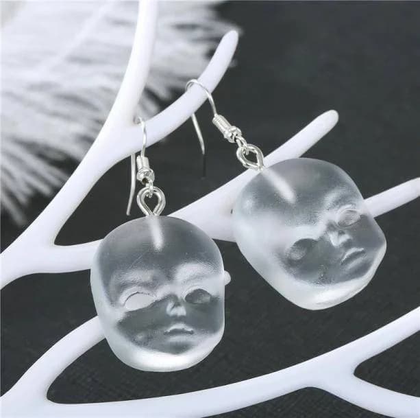 Ghost Face Earrings — view 2 Ghost Face Earrings — view 2